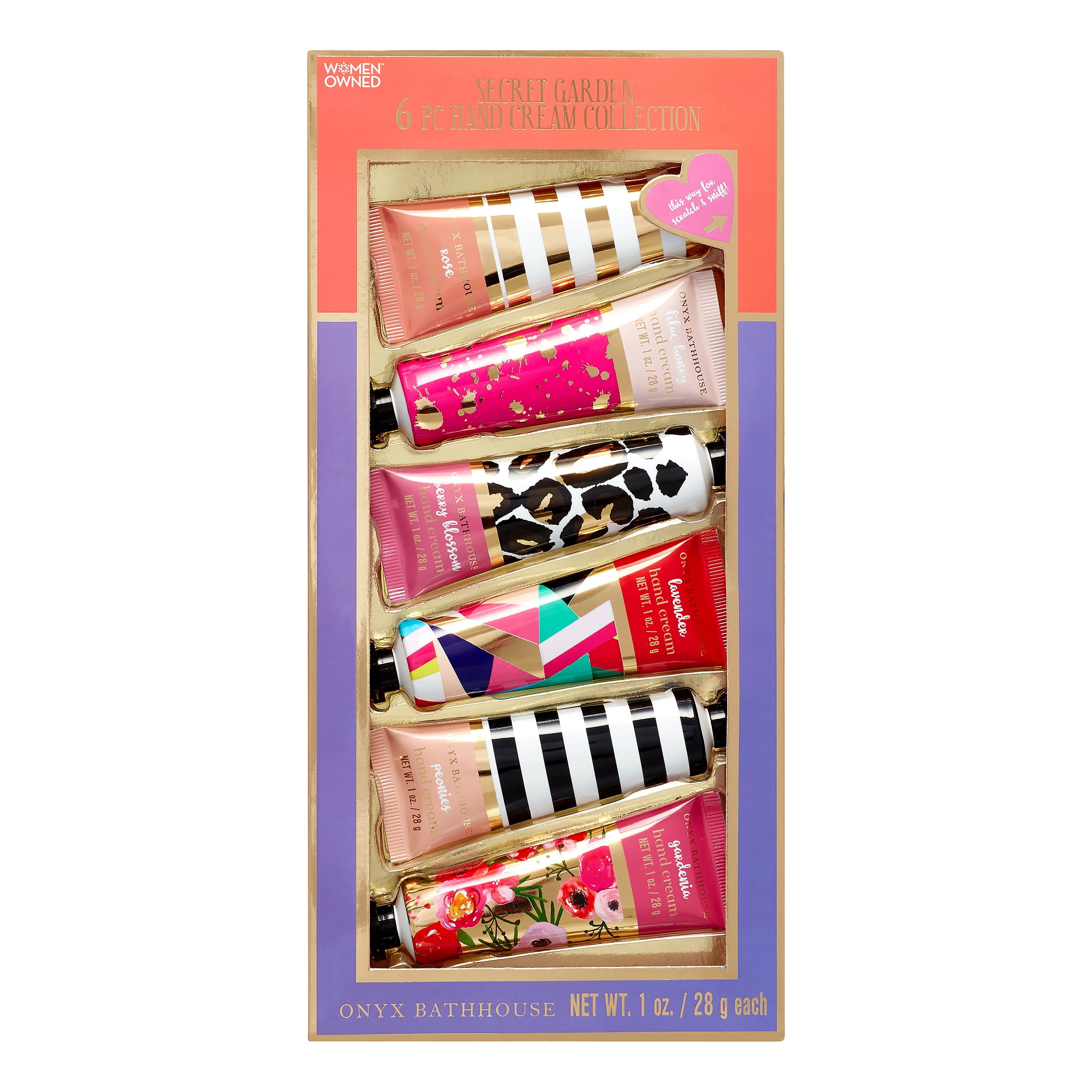 Onyx Bathhouse Secret Garden Hand Cream Gift Set, 6 Pieces