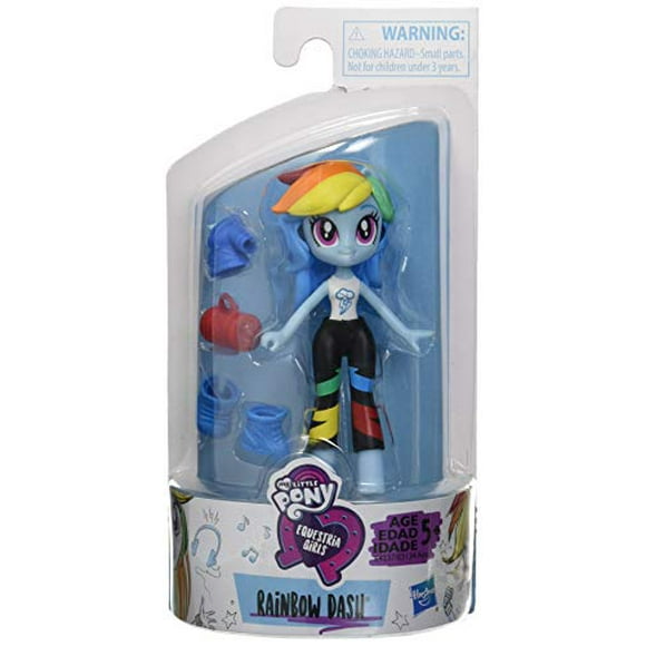 My Little Pony Equestria Filles Mode Escouade Arc-en-Ciel Tableau de Bord 3 Pouces Mini Poupée avec Tenue Amovible, Chaussures et Accessoires, pour Filles 5+