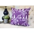 thumbnail image 2 of Simply Daisy, 26 x 26 inch, Chinapezka Floral Print Pillow, Purple, 2 of 2