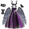 thumbnail image 2 of Vestido de Cosplay de Halloween para niñas, traje de bruja negra de lujo, tutú de glamour, vestido de baile para niños, ropa para niños Fivean unisex, 2 of 2
