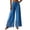 Blue, variant on Womens Linen Pants Women Petite Flare Cigarette - Zip Fly Business White S