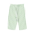thumbnail image 4 of LEBONYARD Women's Lounge Capris Comfort,Fashion Womens Casual Stripe Elastic Loose Shorts Straight Wide Leg Trousers with Pocket Half Shorts Pants Mint Green XL, 4 of 4
