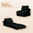 thumbnail image 4 of Vcatnet Folding Sofa Bed Chair Convertible Sleeper Chair Comfy Fold Out Chair Bed for Living Room Bedroom, Black, 4 of 12