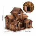 thumbnail image 4 of 5 Hole Bird House, 7.87 x 5.11 x 5.9 in, Weatherproof Wooden Shelter for Bluebirds and Finches, Attract Nesting Birds to Your Backyard Garden, 4 of 8