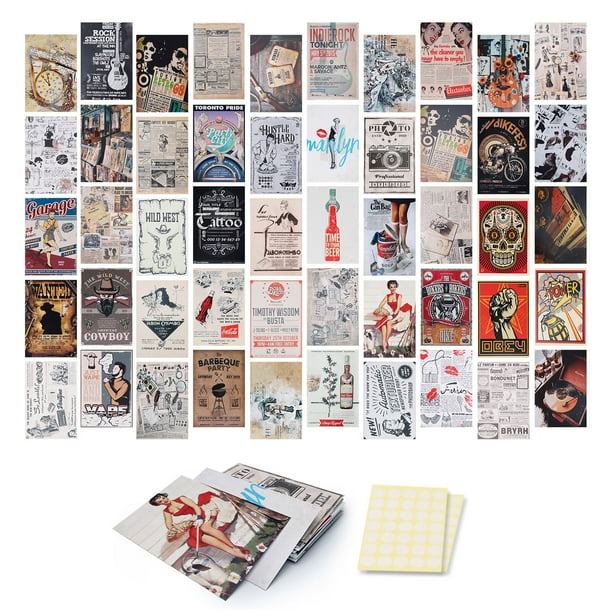 Goxfaca Photo Collage Kit | Room Decor Aesthetic Wall Collage | 50PCS