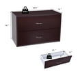 thumbnail image 2 of Costway 2 PCS 2 Tiroirs Commode Organisateur Horizontal Bois Table de Chevet, 2 of 10