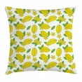 thumbnail image 1 of Hawaii Throw Pillow Cushion Cover, Watercolor Effect Exotic Food Art Carambola Star Fruit on Plain Background, Decorative Square Accent Pillow Case, 20" X 20", Yellow Lime Green, by Ambesonne, 1 of 2