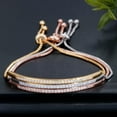 thumbnail image 3 of Adjustable CZ Rose Gold Bracelet Bangle for Women Fashion Jewelry, 3 of 8