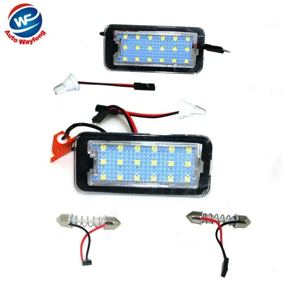 2Pcs/Set LED License Plate Lamp Light for FIAT 500 500C 2009-2015 Car Styling