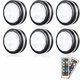 thumbnail image 1 of Juego de iluminación RGB de 6 piezas para debajo de los gabinetes de cocina, luces LED de cocina con control táctil inalámbrico, luz de color regulable para gabinete, luz nocturna para estante de bebi, 1 of 5