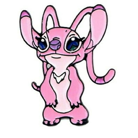 Stitch Angel Character Figure 1.25 Inches Tall Enamel Metal Pin