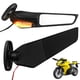thumbnail image 1 of 1 par de espejos de motocicleta, espejos laterales de motocicleta, espejo retrovisor de motocicleta, espejos de motocicleta con señales de giro, 1 of 7