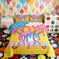 thumbnail image 2 of Erosebridal Drippy Baseball Bat & Ball Print Queen Comforter Set, Sports Monogram Bedding Comforter Set for Kids Boys and Girls, Colorful Stars Reversible 3-Piece, 1 Comforter and 2 Pillowcases, 2 of 6