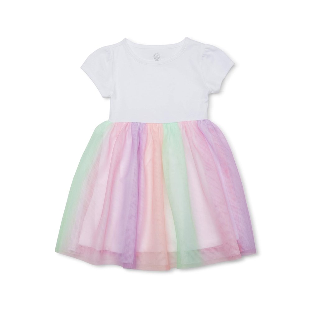 Wonder Nation Wonder Nation Baby & Toddler Girl's Rainbow Tutu Dress