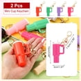 thumbnail image 2 of Llavero de Mini Taza Uxcell, 2Pcs Llavero de Mini Vaso Soporte para Bálsamo Labial Encantador para Bolsos de Mujeres Mochila, Mariposa Rosa, 2 of 7