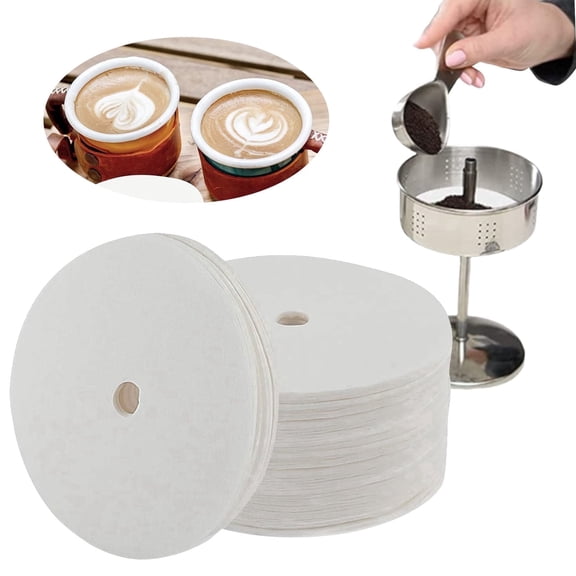 100Count Unbleached Percolator Coffee Filters,Disposable Round Coffee Paper Filter for Percolators,Disposable Percolator Filter,Natural Disc Coffee Filter for Camping Coffee Pot,Home,Office Use,2.36"