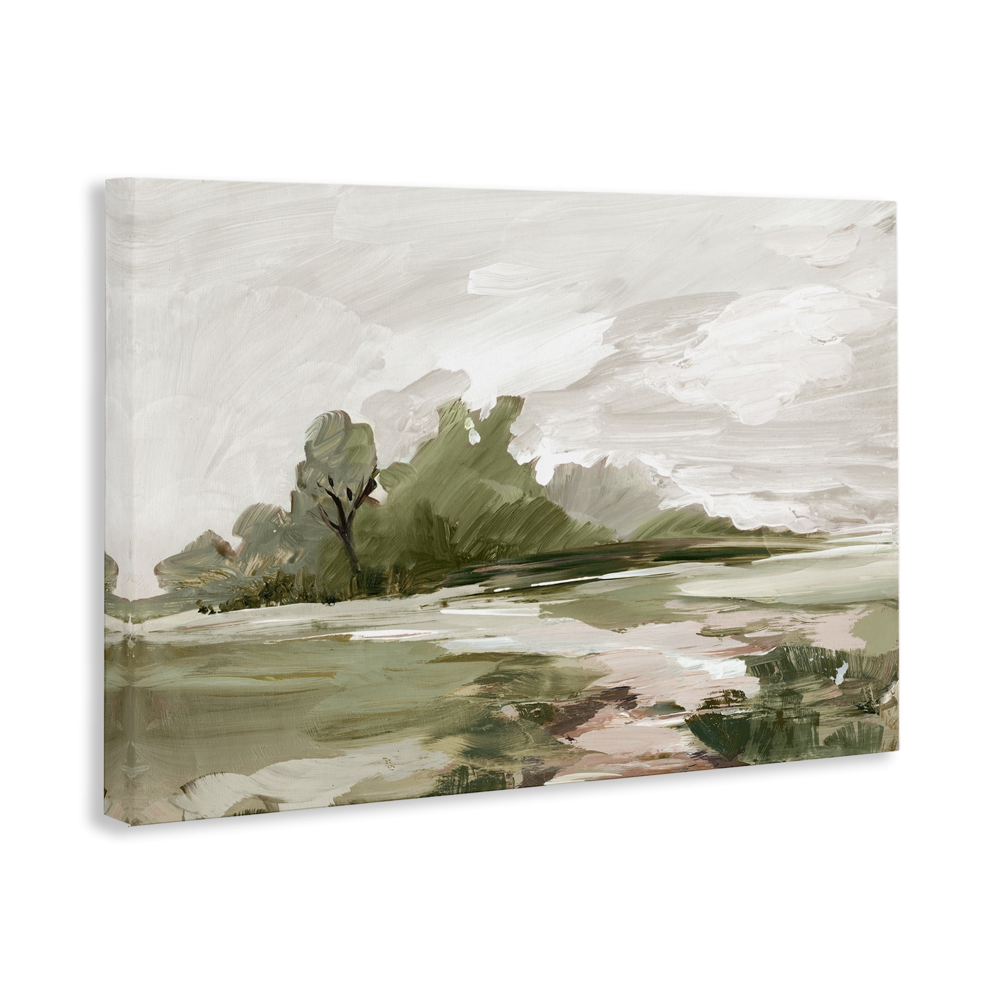 Stupell Industries Countryside with Distant Trees Landscape & Nature Painting Wrapped Canvas Art Print Wall Art, 30 x 20
