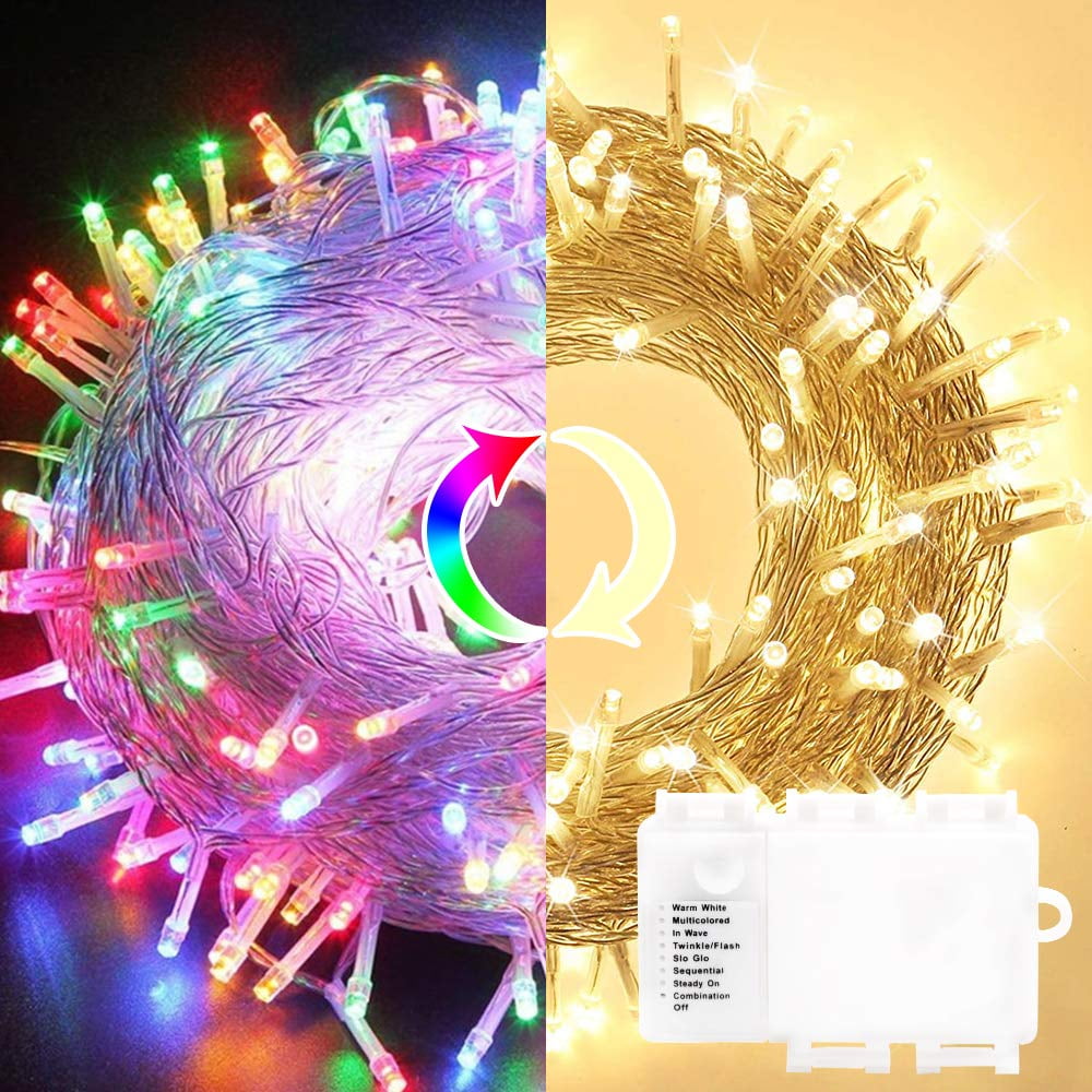LOENDE Christmas Lights, 50 LED Battery Operated Christmas Lights 18FT