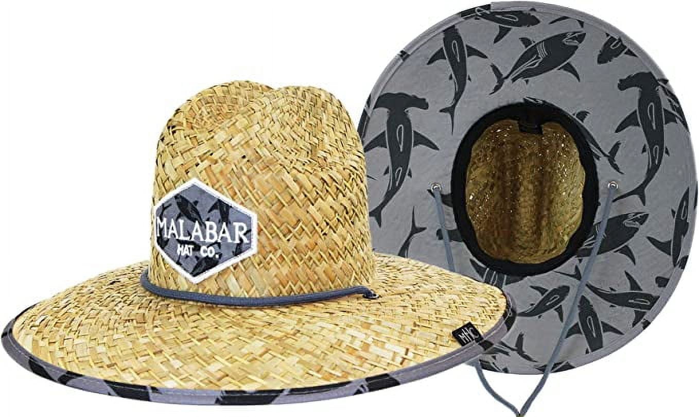 Hibiscus Fabric Pattern Print Straw Sunhat Men & Women
