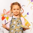 thumbnail image 3 of Yellow Baseball Items Pattern Kids Aprons for Girls and Boys,Adjustable Neck Strap Toddler Aprons for Kids Cooking Baking, 3 of 7