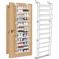 thumbnail image 3 of Ktaxon 12 Layers Over-The-Door Wall-mounted Style Home Shoe Storage Rack Organizer, White, 3 of 13