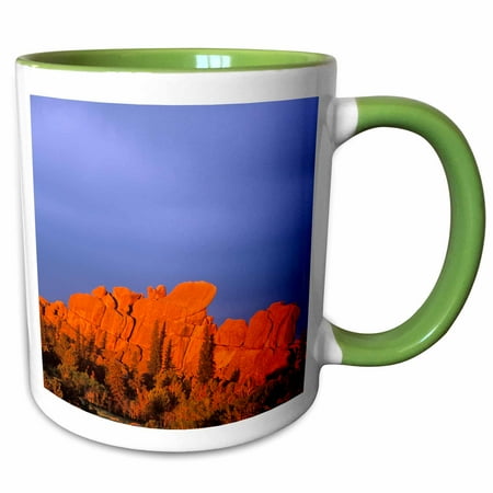 3drose, Vedauwoo Rocks Near Laramie, Wyoming - Us51 Cha0106 - Chuck Haney, 11oz Two-tone Green Mug