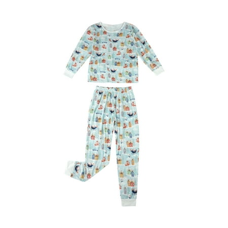 

Liliz Christmas Parent-child Pajamas Cartoon Print T-shirt Jumpsuit Pants