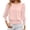 Rose, variante sur T-shirt Décontracté Coupe Ample Couleur Unie Col Rond Manches Haut Confortable Basique Quotidien