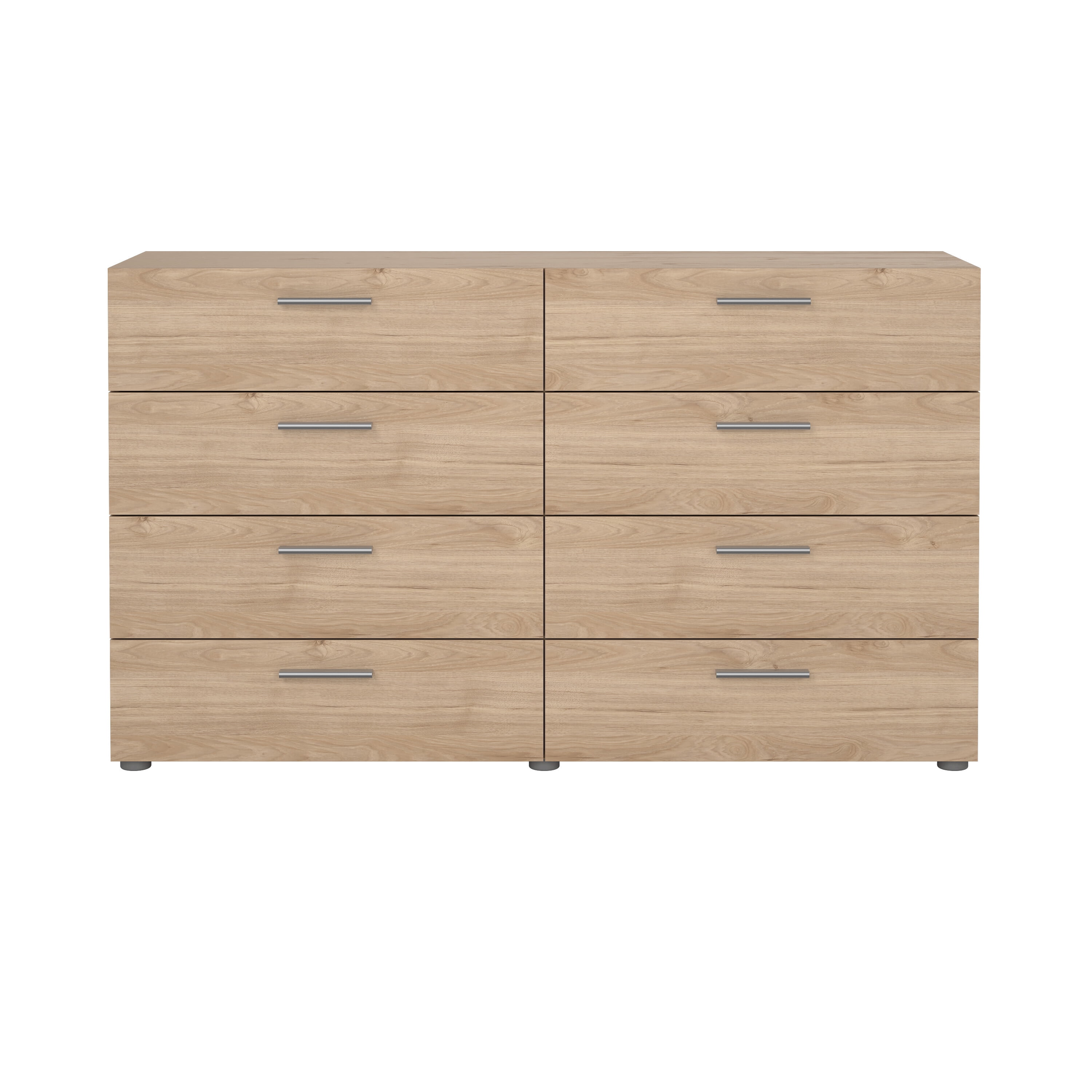 Tvilum Loft 8 Drawer Double Dresser for Adults, Jackson Hickory