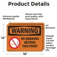 thumbnail image 2 of (2 Pack) No Smoking Beyond This Point OSHA Warning Sign 18 Inch X 12 Inch Vinyl Label Decal Sticker Weather Resistant, UV Protected for Workplace, Business, and Construction Site, Made, 2 of 7
