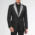 thumbnail image 2 of Mens Blazers Wrinkle Free Sport Coat Business Casual Slim Fit Men's One Button Travel Blazer Lightweight Suit Dress Jacket with Contrast Inner Size S-3XL Silver, 2 of 5