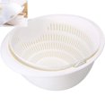 thumbnail image 3 of Colador de cocina multifunción 2 en 1, lavabo y cesta de drenaje giratorio de doble capa, para limpieza, lavado, frutas y verduras Ormromra WL-00962-1, 3 of 7
