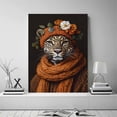 thumbnail image 2 of Mudket Framed Ready to Hang Cute Trendy Leopard Canvas Wall Art, Floral Cheetah Wall Art Pictures, Animal Print Room Decor for Bedroom and Living Room, House Decor - 12"L x 8"W, 2 of 10