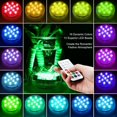 thumbnail image 2 of Luces LED sumergibles GolWof, paquete de 2, 13 LED, lámpara LED sumergible, 16 colores RGB, luces LED sumergibles, IP68, luces LED impermeables con mando a distancia, decoración para piscinas, bodas, 2 of 4