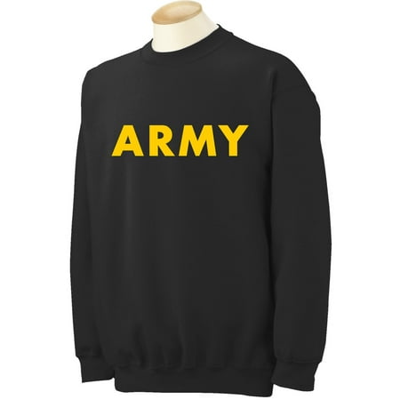 Army Crewneck Sweatshirt - Black ARMY Crewneck Sweatshirt with Gold print