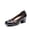 BROWN, variant on DREAM PAIRS Women's Pumps Low Chunky Block Heel Dress Shoes Closed Round Toe Comfortable Heels