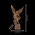 thumbnail image 3 of Lumiartisan St. Michael Archangel Defeating Satan Bronze Figurine - Decorative Statue, 3 of 8