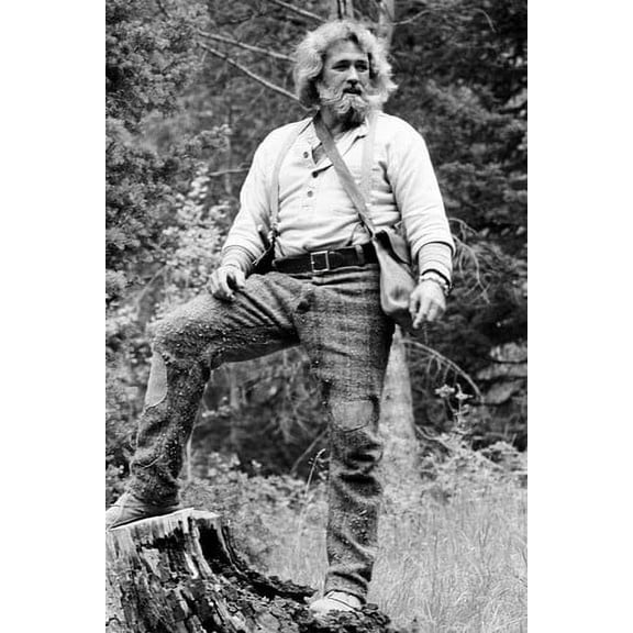 Dan Haggerty in The Life and Times of Grizzly Adams in wilderness 24x36 Poster