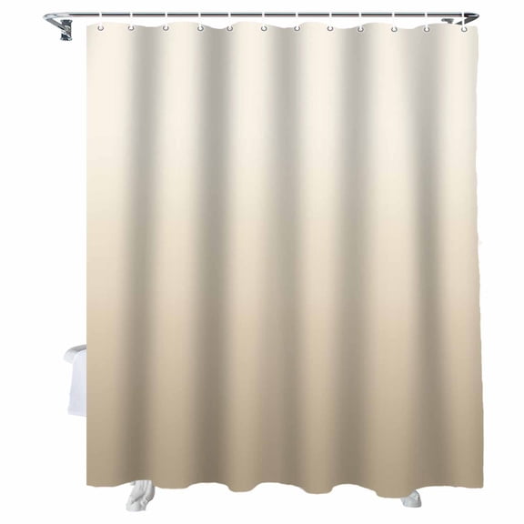 Shower Curtain Beige Brown Shower Curtains for Bathroom Bathtub, Waterproof Fabric Shower Curtain Set with Hooks, Extra Long 72" x 84" Gradient Colorf