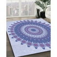 thumbnail image 2 of Ahgly Company Indoor Round Patterned Periwinkle Purple Area Rugs, 5' Round, 2 of 6