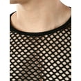 thumbnail image 6 of haxmnou men's long sleeve see through mesh fishnet t shirt casual muscle gym tee blouse black xl, 6 of 7