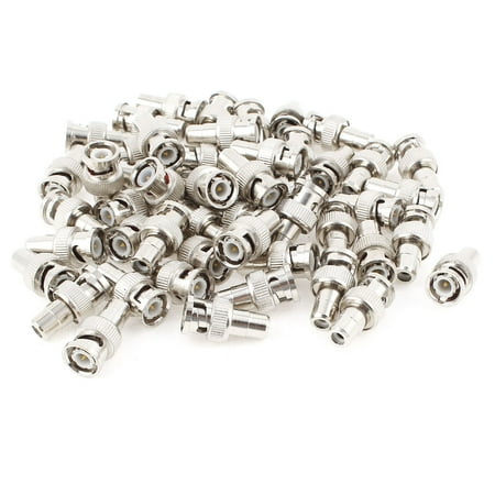 Bnc Female Bulkhead Jack Unique Bargains 50 Pcs BNC Male Plug to RCA Female Jack Audio Video Straight Connector Adapter ()