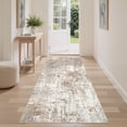 thumbnail image 2 of UERMEI 3'x10' Runner Rugs Non Slip, Washable Indoor Rug for Hallway Kitchen Entryway Doormats, Modern Abstract Bedroom Home Decor Carpets,Brown, 2 of 5