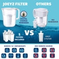 thumbnail image 3 of Jarra con filtro de agua JOEY'Z de 10 tazas con 5 reemplazos Brita, 3 of 9