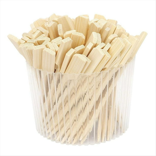 Brochetas de Bambú para Aperitivos Palillos Planos Accesorios Palillos de Alimentos para Bebidas Brochetas de Madera para Kebab