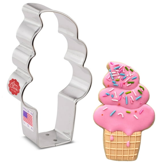 Ann Clark Soft Serve Ice Cream Cookie Cutter 4", Made in USA