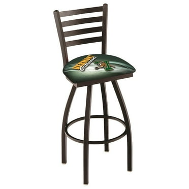 L014 - 30" Black Wrinkle Vermont Swivel Bar Stool with Ladder Style Back by Holland Bar Stool Co.