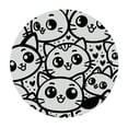 thumbnail image 2 of PIKWEEK  Round Tablecloth,Cat Pattern Cute Kitten Indoor &amp; Outdoor Table Cover for Christmas, Thanksgiving, Event,Fits Tables, 2 of 7