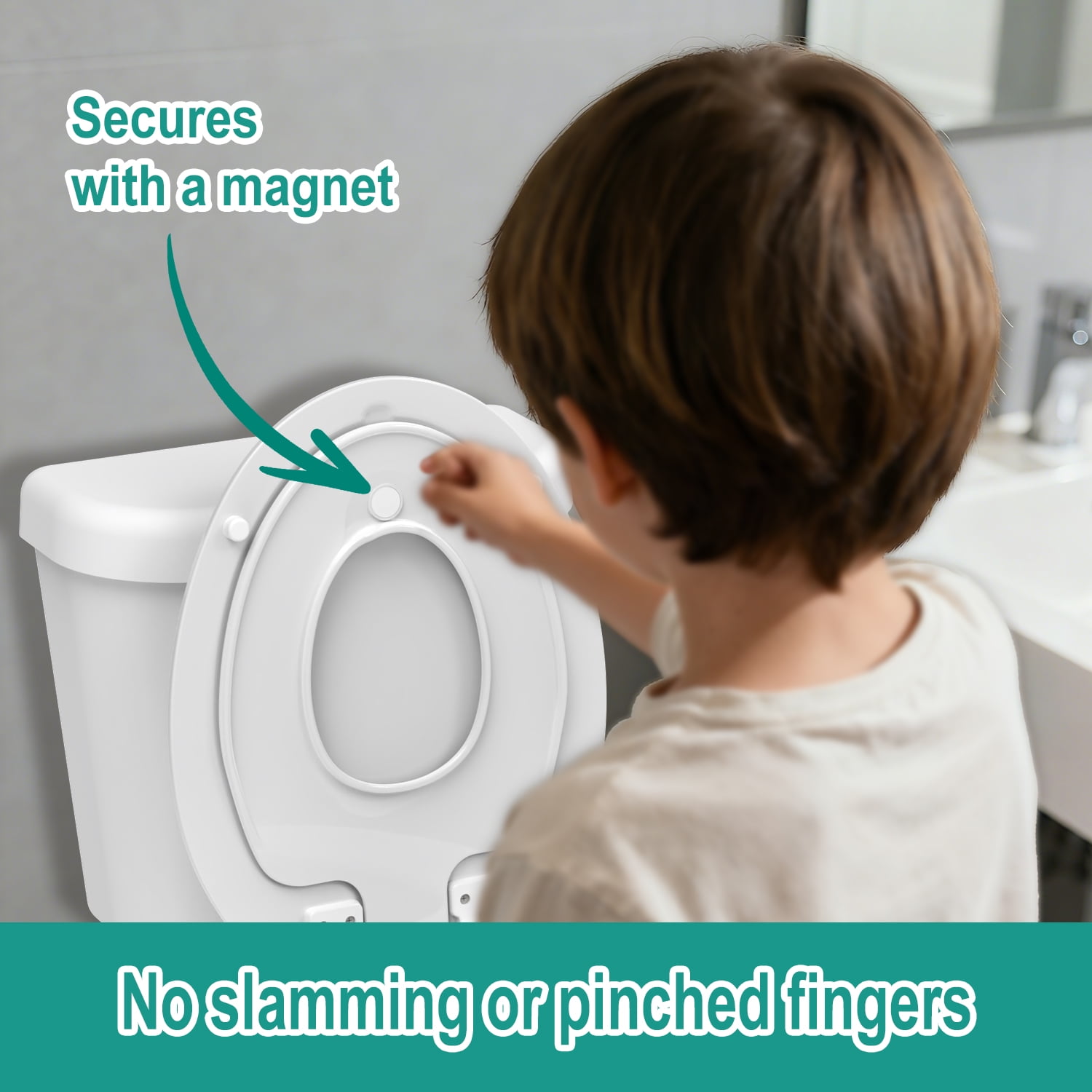 Rayport American Standard Elongated Toilet Seat with Toddler Seat, Slow Close