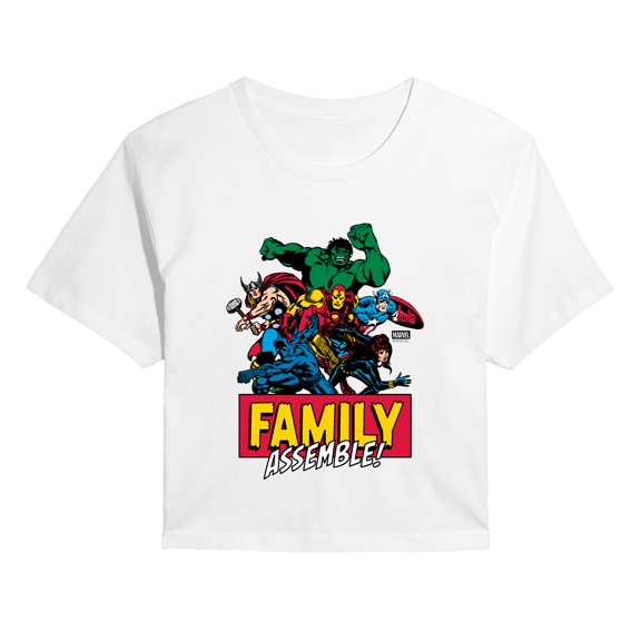 Avengers - Family Assemble Women's Cropped Graphic T-Shirt